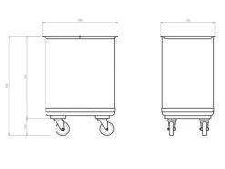 Rollbarer Vorratsbehälter Aus Edelstahl, 120 Liter -Küche Zu Hause 34196175 8975 4ec8 a1ef 286b7db055c3 1