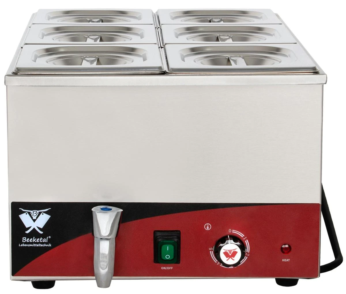 Beeketal Speisenwärmer Wasserbad Bain Marie BBM-6 4 Beeketal Speisenwärmer Wasserbad Bain Marie BBM-6 - Image 2