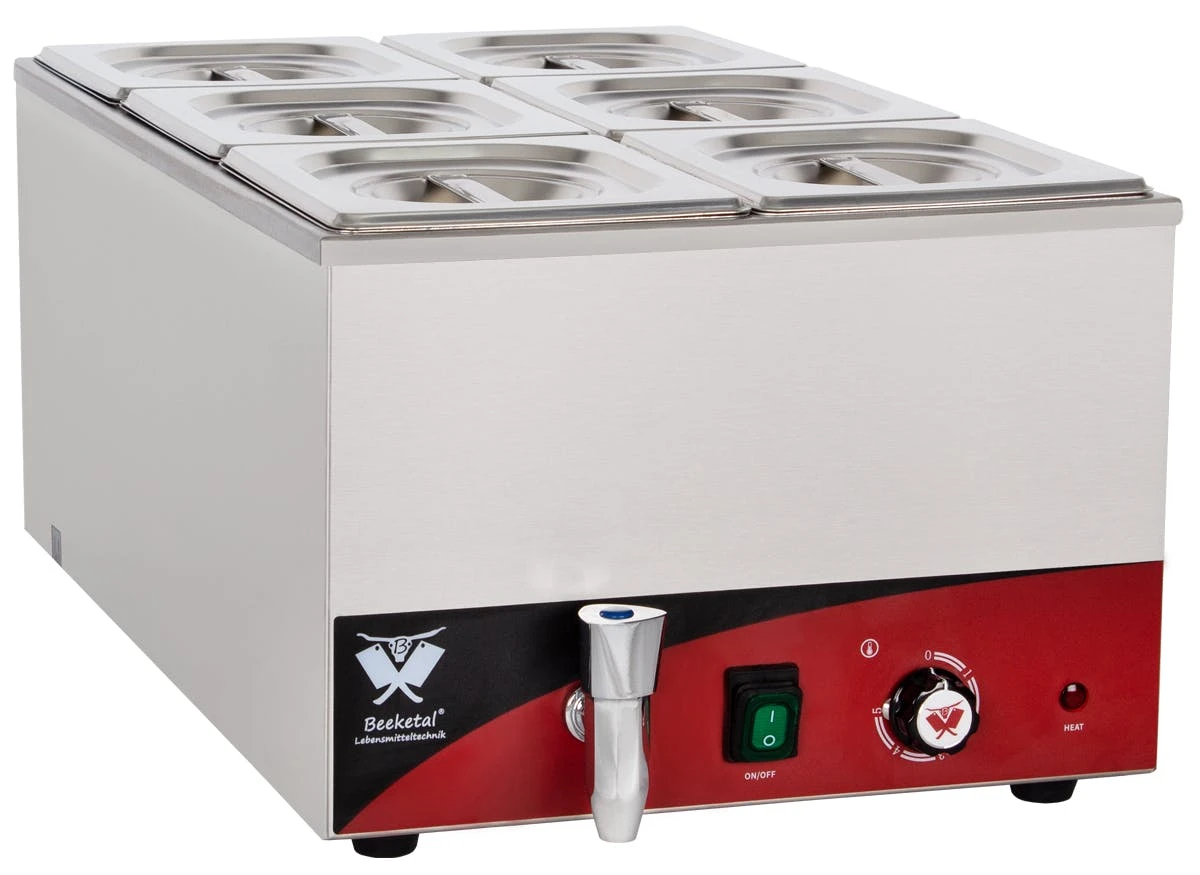 Beeketal Speisenwärmer Wasserbad Bain Marie BBM-6 3 Beeketal Speisenwärmer Wasserbad Bain Marie BBM-6