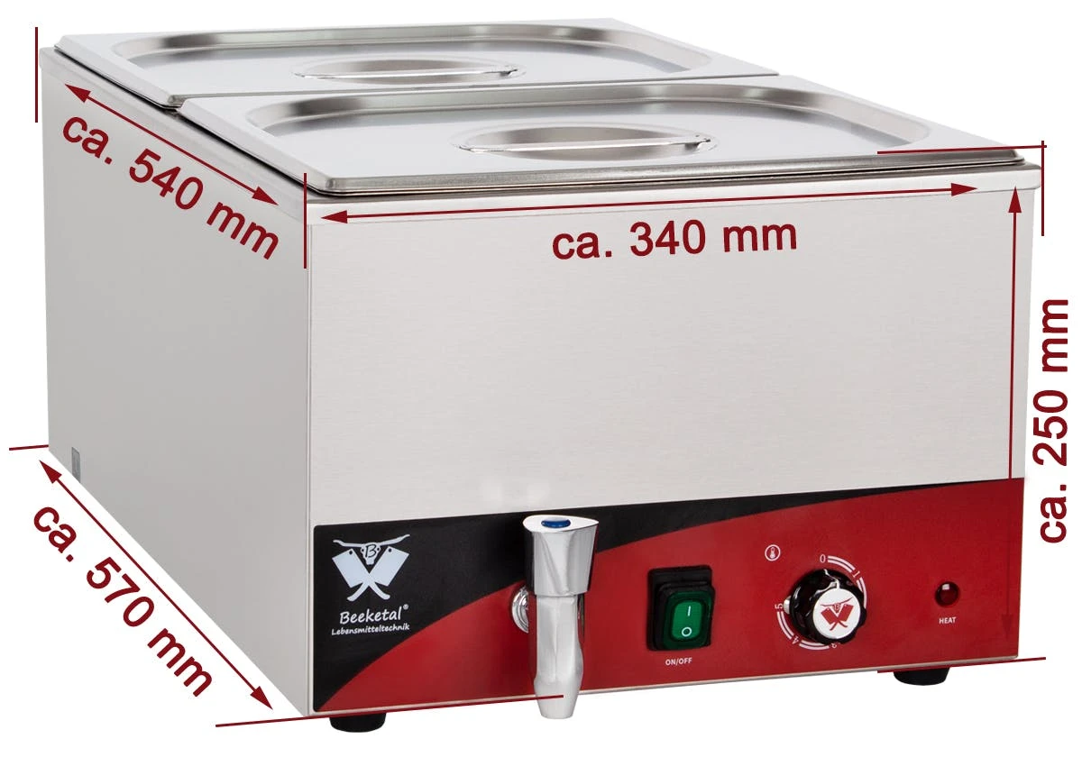 Beeketal Speisenwärmer Wasserbad Bain Marie BBM-2 9 Beeketal Speisenwärmer Wasserbad Bain Marie BBM-2 - Image 7