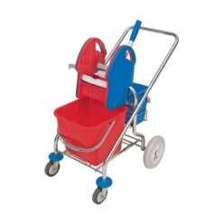 CleanSV® Verchromter Putzwagen Mit Profi Mopresse, 2 Gitterkörben, 1 Ablage Und 2 Plastikeimer -Küche Zu Hause 6a06beff 2238 4bc4 b572 75f71cda77d7