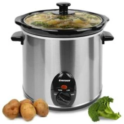 7,5 Liter Edelstahl Slow Cooker Mit Warmhaltefunktion -Küche Zu Hause 85aec754 910e 4396 8282 9eacf3970fa2