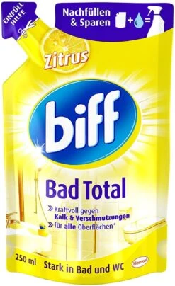 Biff Bad Total Zitrus Badreiniger Bad Reiniger Badezimmer 12x250 Ml Nachfüllpack -Küche Zu Hause 9491ac61 7a44 4e83 b0b2 fd8707ce9a23