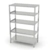 Edelstahl Gastro-Lagerregal Mit 5 Verstellbaren (perforierten) Ablagefächern | AISI 430 Qualität | HxBxT 180x140x40 -Küche Zu Hause 97aeddd6 c6be 4ab4 ae4f 4942271b38b9