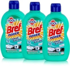 Bref Sidol Ceran & Stahl Reiniger Entfernt Auch Eingebranntes 3x500ml Sauberkeit