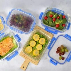 PIE LOCK | Glas Frischhaltedosen Set 10 Tlg | Vorratsdosen | Bento-Box | Aufschnittdose | Brotbox | Brotdose | Wurstdose | Mikrowellendose | Meal Prep -Küche Zu Hause dcc78aee 0871 4403 8aa1 5d940d9ea460