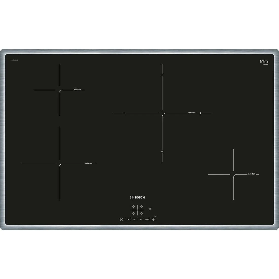 Bosch Serie 4 NXX675CB1E Kochfeld Schwarz, Edelstahl Integriert Zonen-Induktionskochfeld 4 Zone(n) 6 Bosch Serie 4 NXX675CB1E Kochfeld Schwarz, Edelstahl Integriert Zonen-Induktionskochfeld 4 Zone(n) - Image 5