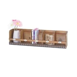 Wandregal HWC-C55, Schubladen-Regal, Shabby-Look Vintage, 21x46x30cm ~ Braun -Küche Zu Hause e777163e 34cf 4541 8c05 54adf2bd9331